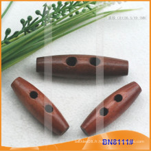 Bouton de Toggle en Bois Naturel de Mode pour Vêtements BN8111